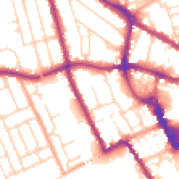 Daytime road noise heatmap for MK40 1EF