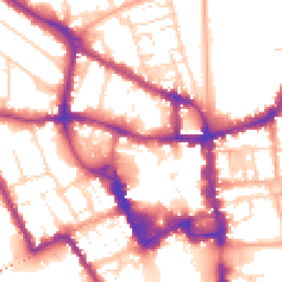 Daytime road noise heatmap for MK40 1EZ