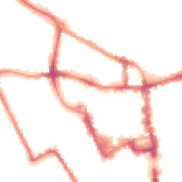 Night-time road noise heatmap for MK40 1HB