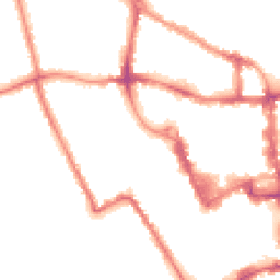 Night-time road noise heatmap for MK40 1HT