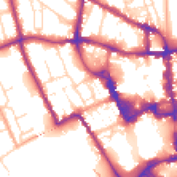 Daytime road noise heatmap for MK40 1HU