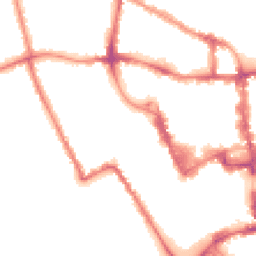 Night-time road noise heatmap for MK40 1HU