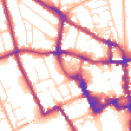 Daytime road noise heatmap for MK40 1JN