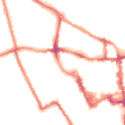 Night-time road noise heatmap for MK40 1JN