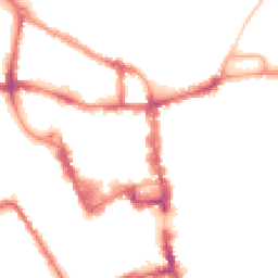 Night-time road noise heatmap for MK40 1NS