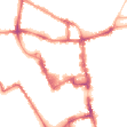 Night-time road noise heatmap for MK40 1PL