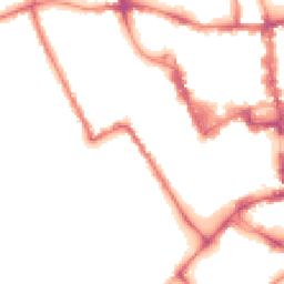 Night-time road noise heatmap for MK40 1QN