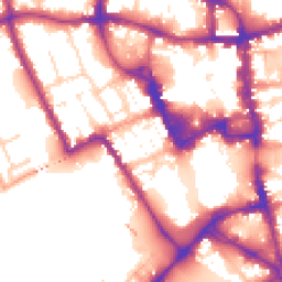 Daytime road noise heatmap for MK40 1QU