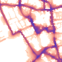 Daytime road noise heatmap for MK40 1QX