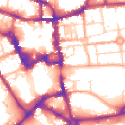 Daytime road noise heatmap for MK40 1RN