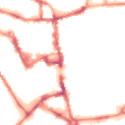 Night-time road noise heatmap for MK40 1RN