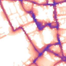 Daytime road noise heatmap for MK40 1TU