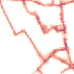 Night-time road noise heatmap for MK40 1TU