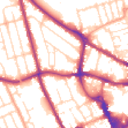 Daytime road noise heatmap for MK40 2BN