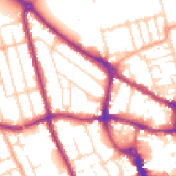 Daytime road noise heatmap for MK40 2BY