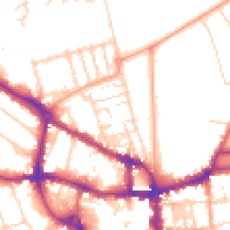 Daytime road noise heatmap for MK40 2JE