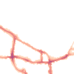 Night-time road noise heatmap for MK40 2JE