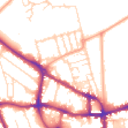Daytime road noise heatmap for MK40 2JH