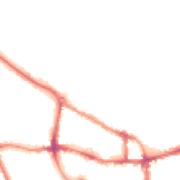 Night-time road noise heatmap for MK40 2JH