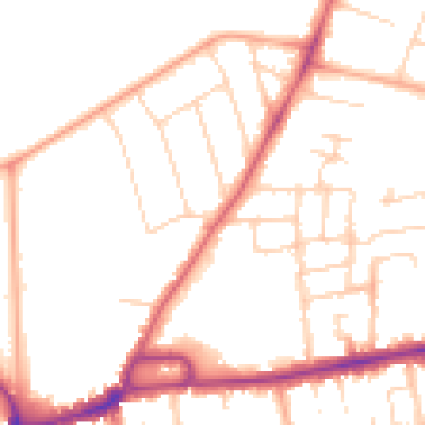 Daytime road noise heatmap for MK40 2LH