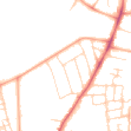 Daytime road noise heatmap for MK40 2LN
