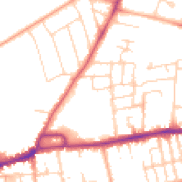 Daytime road noise heatmap for MK40 3AE