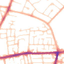 Daytime road noise heatmap for MK40 3AJ