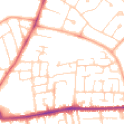 Daytime road noise heatmap for MK40 3DU