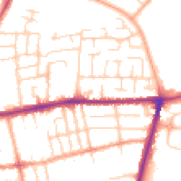 Daytime road noise heatmap for MK40 3EJ