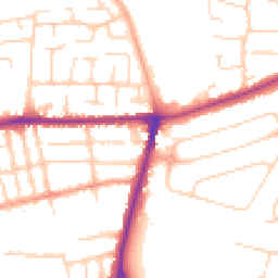 Daytime road noise heatmap for MK40 3EQ
