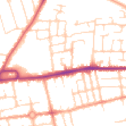Daytime road noise heatmap for MK40 3UZ