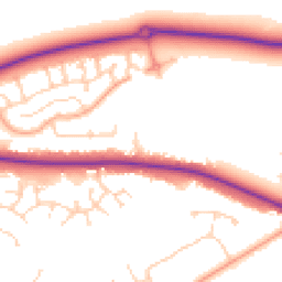 Daytime road noise heatmap for MK40 4AG