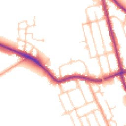 Daytime road noise heatmap for MK40 4BZ