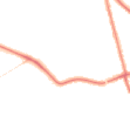 Night-time road noise heatmap for MK40 4BZ