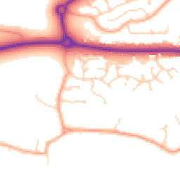 Daytime road noise heatmap for MK40 4QB
