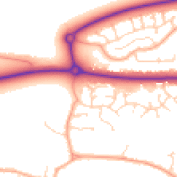 Daytime road noise heatmap for MK40 4QY