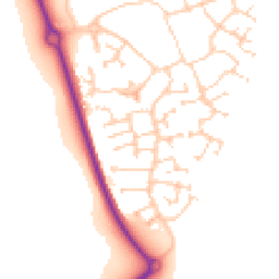 Daytime road noise heatmap for MK40 4SB