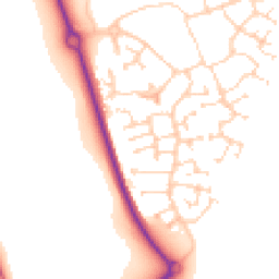 Daytime road noise heatmap for MK40 4SY