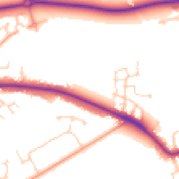 Daytime road noise heatmap for MK40 4ZA