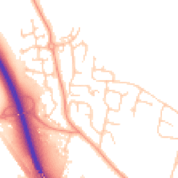 Daytime road noise heatmap for MK41 6BG