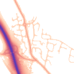 Daytime road noise heatmap for MK41 6BQ