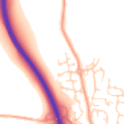 Daytime road noise heatmap for MK41 6GE