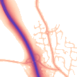 Daytime road noise heatmap for MK41 6GF