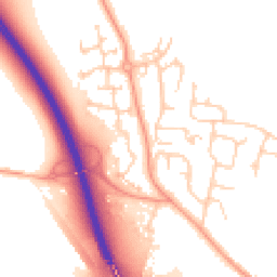 Daytime road noise heatmap for MK41 6GG