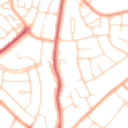 Daytime road noise heatmap for MK41 8AJ