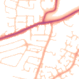 Daytime road noise heatmap for MK41 9SP