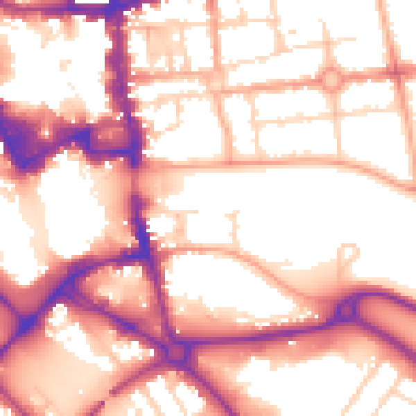 Daytime road noise heatmap for MK42 0AF