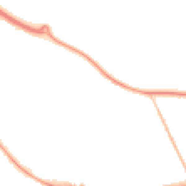 Night-time road noise heatmap for MK42 0DF