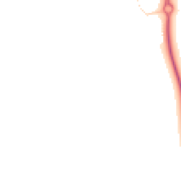 Night-time road noise heatmap for MK42 6FY