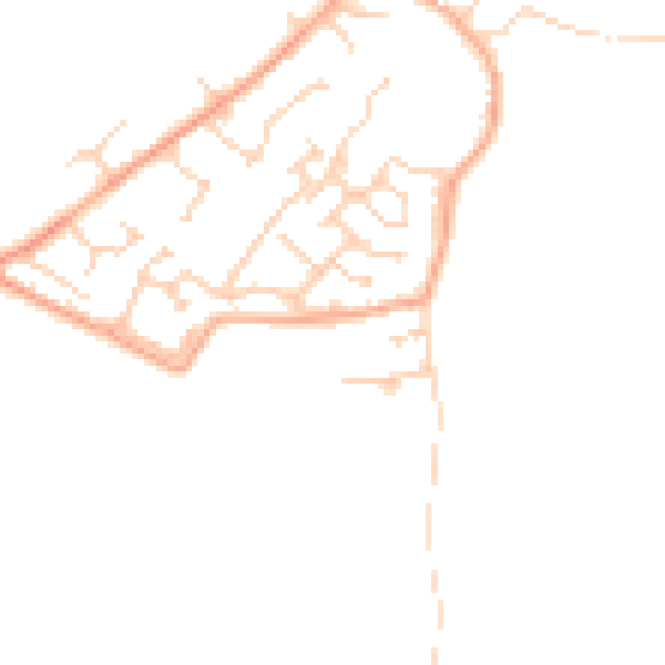 Daytime road noise heatmap for MK43 0BQ